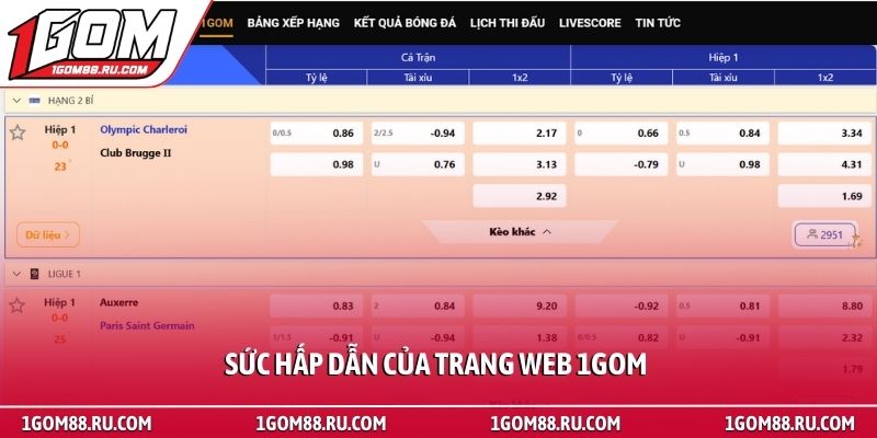Trang chủ 67 Sức hấp dẫn của trang web 1Gom